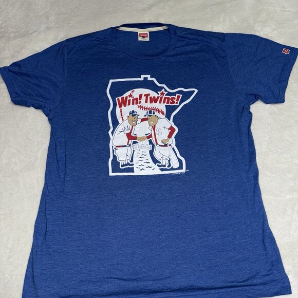 Men's Minnesota Twins MLB Homage Blue Tshirt Size XLarge - Picture 1 of 7